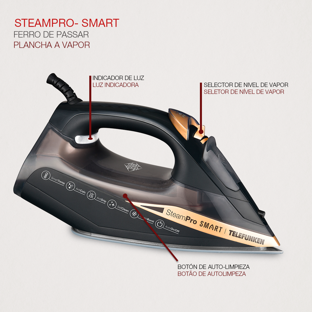 PLANCHA VAPOR TELEFUNKEN STEAMPRO-SMART - 8000887 - Imagen 2